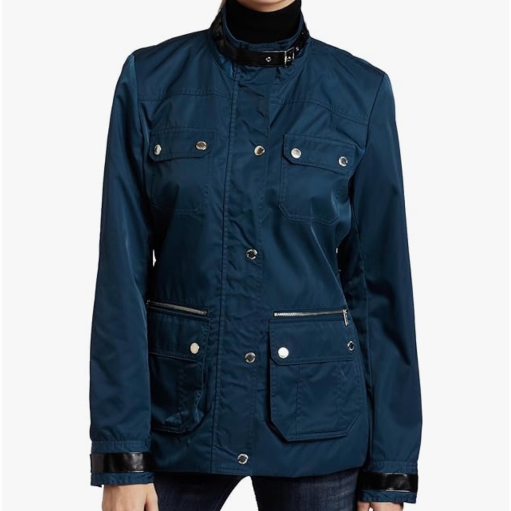 CALVIN KLEIN teal blue utility jacket/raincoat ⭐️EXCELLENT⭐️